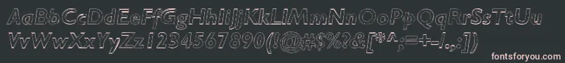 フォントRipplemereThinitalic – 黒い背景にピンクのフォント