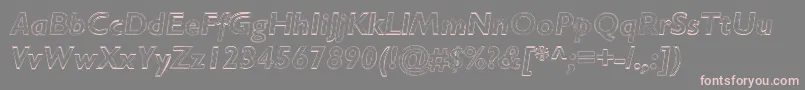 Шрифт RipplemereThinitalic – розовые шрифты на сером фоне