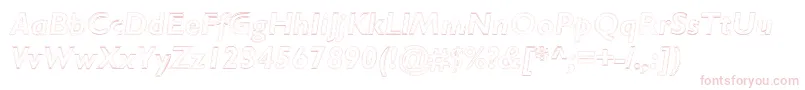 RipplemereThinitalic-fontti – vaaleanpunaiset fontit valkoisella taustalla