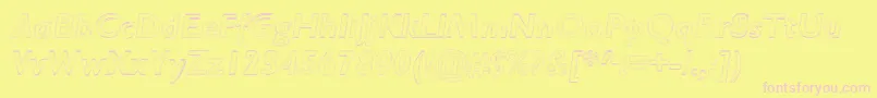RipplemereThinitalic-fontti – vaaleanpunaiset fontit keltaisella taustalla