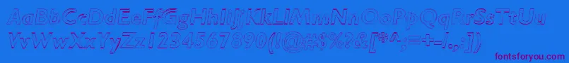 RipplemereThinitalic Font – Purple Fonts on Blue Background