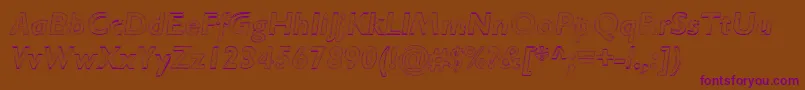 RipplemereThinitalic-Schriftart – Violette Schriften auf braunem Hintergrund