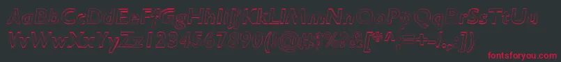 RipplemereThinitalic Font – Red Fonts on Black Background