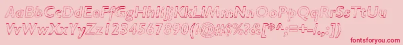 RipplemereThinitalic Font – Red Fonts on Pink Background