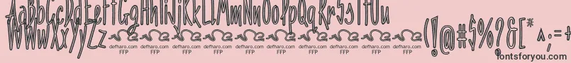 PenitenciaInlineFfp Font – Black Fonts on Pink Background