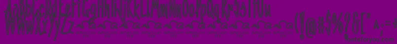 PenitenciaInlineFfp Font – Black Fonts on Purple Background