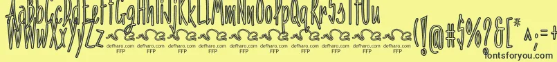 PenitenciaInlineFfp Font – Black Fonts on Yellow Background