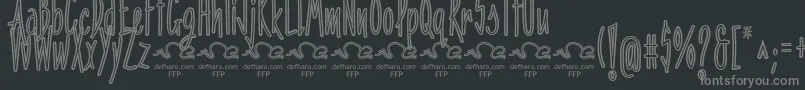 PenitenciaInlineFfp Font – Gray Fonts on Black Background