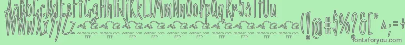 PenitenciaInlineFfp Font – Gray Fonts on Green Background