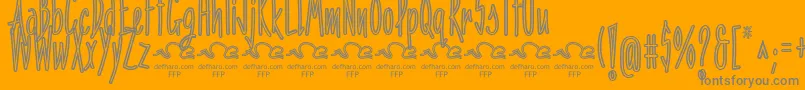 PenitenciaInlineFfp Font – Gray Fonts on Orange Background
