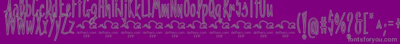 PenitenciaInlineFfp-Schriftart – Graue Schriften auf violettem Hintergrund