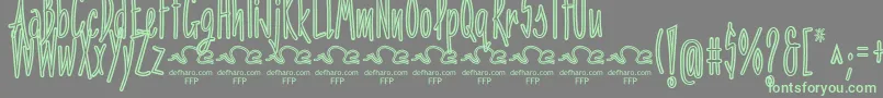 PenitenciaInlineFfp Font – Green Fonts on Gray Background