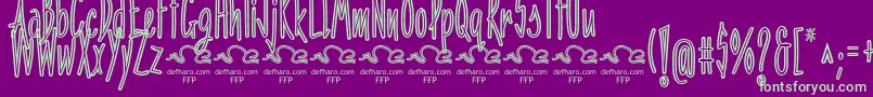 Lisätietoja PenitenciaInlineFfp-fontista PenitenciaInlineFfp-fontti – vihreät fontit violetilla taustalla