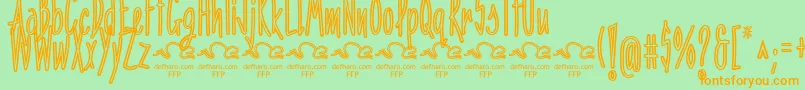 PenitenciaInlineFfp Font – Orange Fonts on Green Background