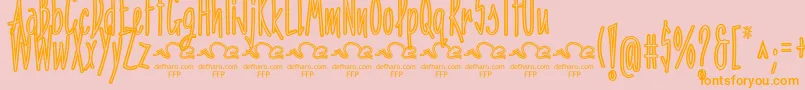 PenitenciaInlineFfp Font – Orange Fonts on Pink Background