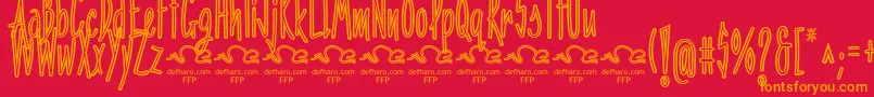 PenitenciaInlineFfp Font – Orange Fonts on Red Background