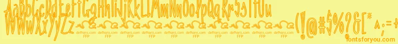 PenitenciaInlineFfp Font – Orange Fonts on Yellow Background