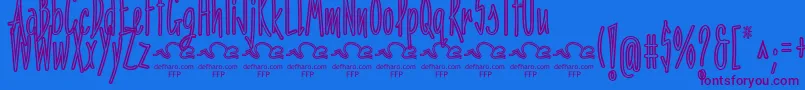 PenitenciaInlineFfp Font – Purple Fonts on Blue Background