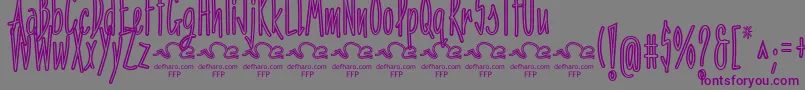 PenitenciaInlineFfp Font – Purple Fonts on Gray Background