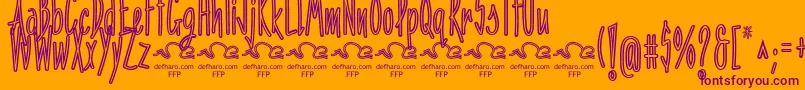 PenitenciaInlineFfp Font – Purple Fonts on Orange Background