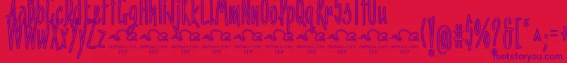 PenitenciaInlineFfp Font – Purple Fonts on Red Background
