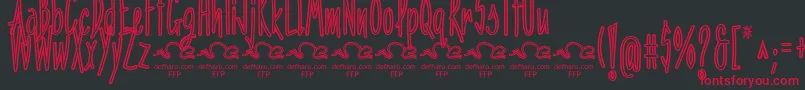 PenitenciaInlineFfp Font – Red Fonts on Black Background
