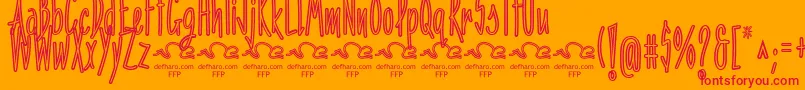 PenitenciaInlineFfp Font – Red Fonts on Orange Background