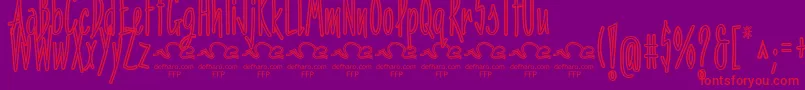 PenitenciaInlineFfp Font – Red Fonts on Purple Background