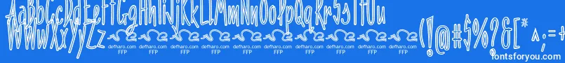 PenitenciaInlineFfp Font – White Fonts on Blue Background