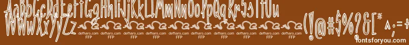 PenitenciaInlineFfp Font – White Fonts on Brown Background