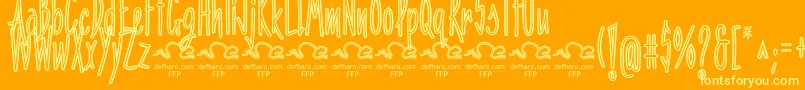 PenitenciaInlineFfp Font – Yellow Fonts on Orange Background