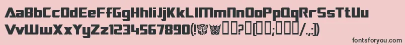 Transrobotics Font – Black Fonts on Pink Background