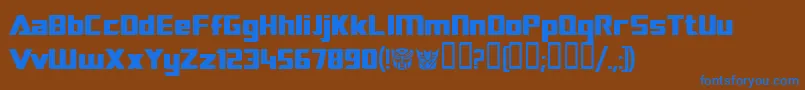 Шрифт Transrobotics – синие шрифты на коричневом фоне