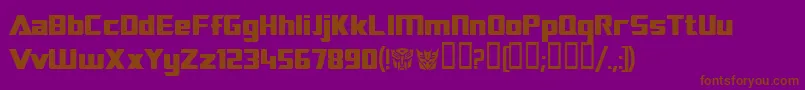 Transrobotics Font – Brown Fonts on Purple Background