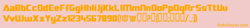 Transrobotics Font – Orange Fonts on Pink Background