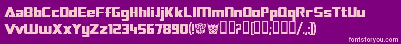 Transrobotics Font – Pink Fonts on Purple Background