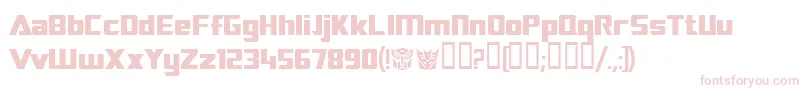 Transrobotics Font – Pink Fonts on White Background