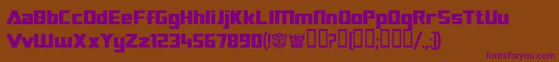 Transrobotics Font – Purple Fonts on Brown Background