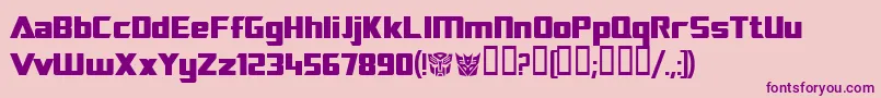 Transrobotics Font – Purple Fonts on Pink Background