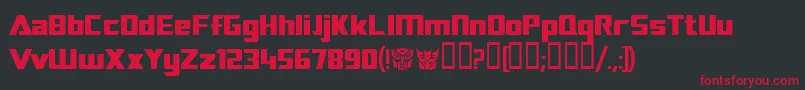 Transrobotics Font – Red Fonts on Black Background