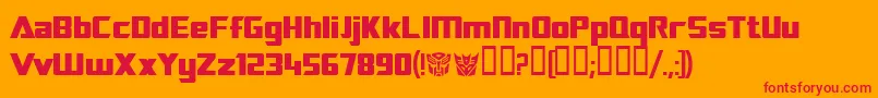 Transrobotics Font – Red Fonts on Orange Background