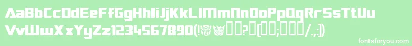 Transrobotics Font – White Fonts on Green Background