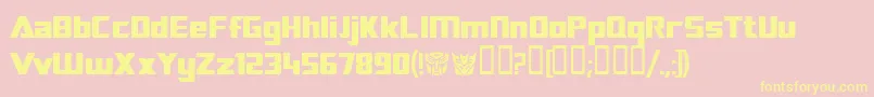 Transrobotics Font – Yellow Fonts on Pink Background