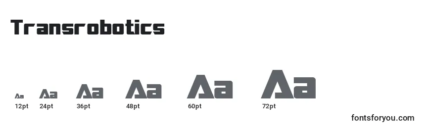 Transrobotics Font Sizes