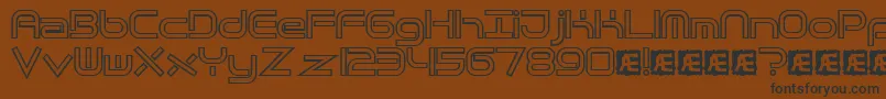 Шрифт Quantfh – чёрные шрифты на коричневом фоне