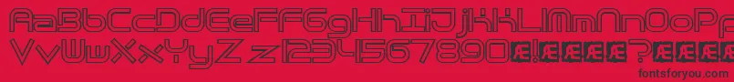 Quantfh Font – Black Fonts on Red Background