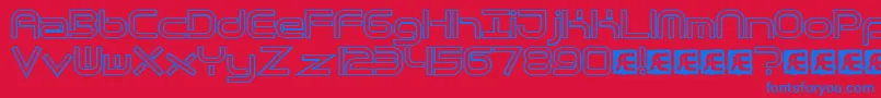 Шрифт Quantfh – синие шрифты на красном фоне