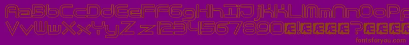 Quantfh Font – Brown Fonts on Purple Background