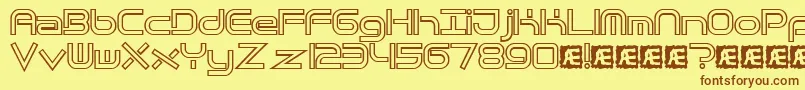 Quantfh Font – Brown Fonts on Yellow Background