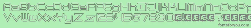 Quantfh Font – Gray Fonts on Green Background